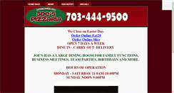 Desktop Screenshot of joespizzaria.com